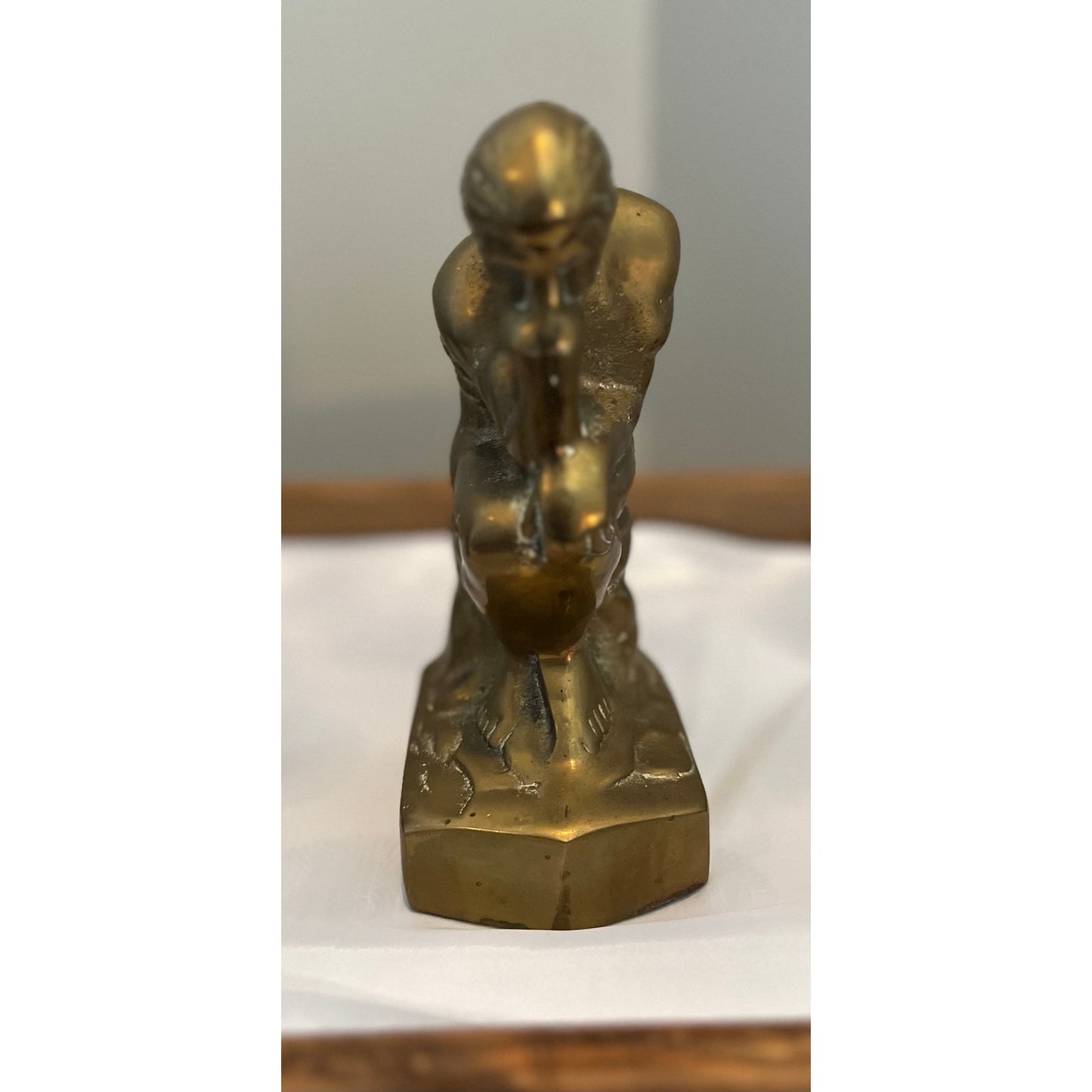 Mid-Century Brass ”The Thinker” Bookends