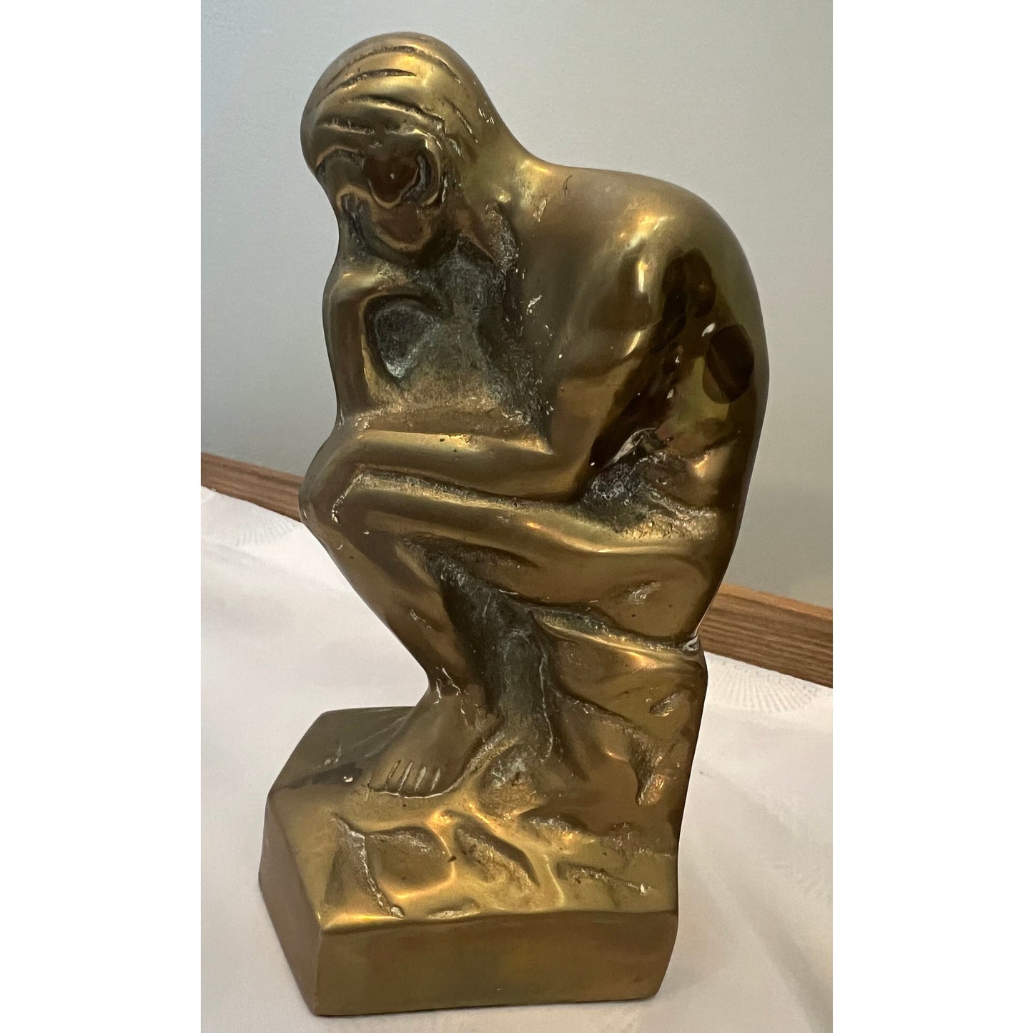 Mid-Century Brass ”The Thinker” Bookends