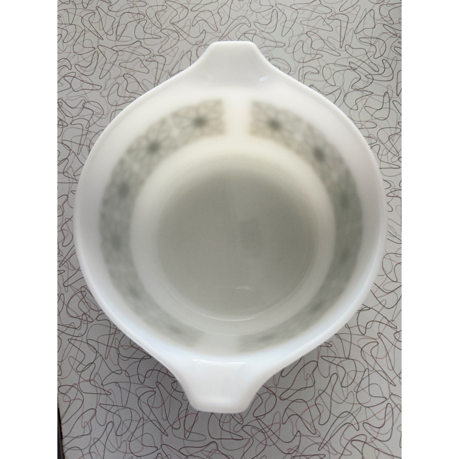 Vintage PYREX 1 QT Baking / Casserole Dish with Lid #473 Autumn Floral Verde