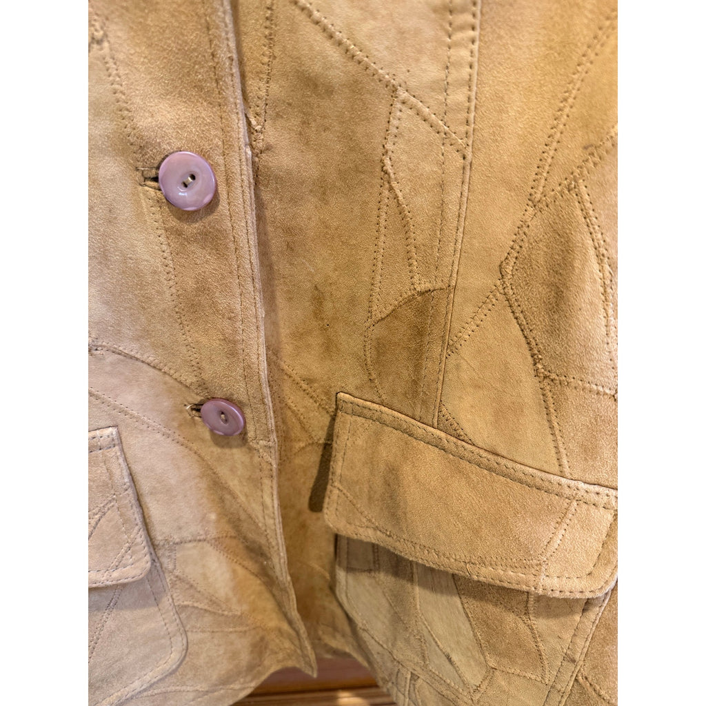 70s Vintage Suede Patchwork Blazer