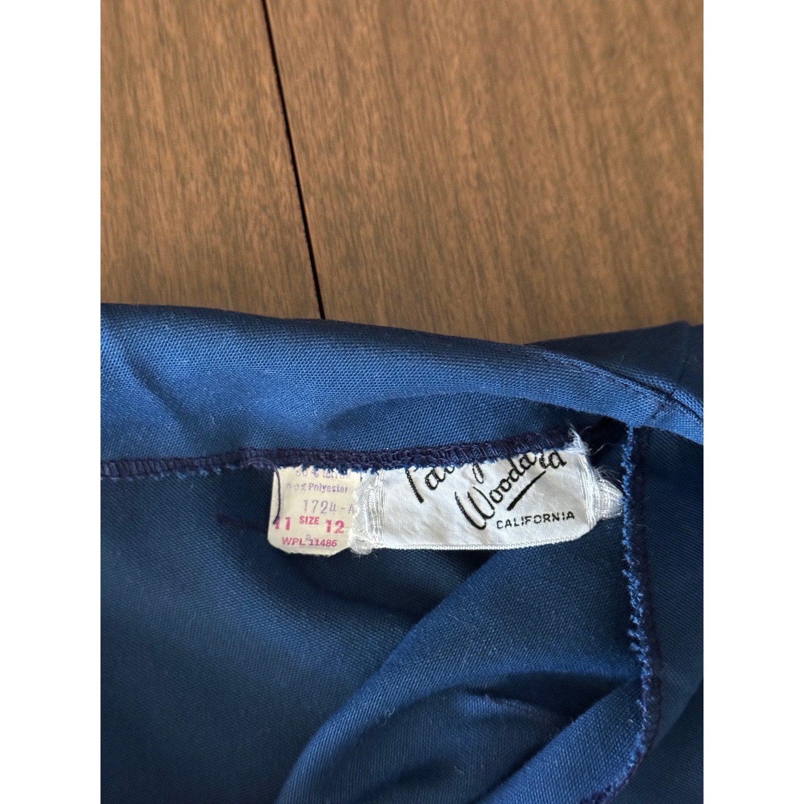 NOS 1970s Patty Woodard Navy Blue Sailor Bell Bottom Pants | Size 30W