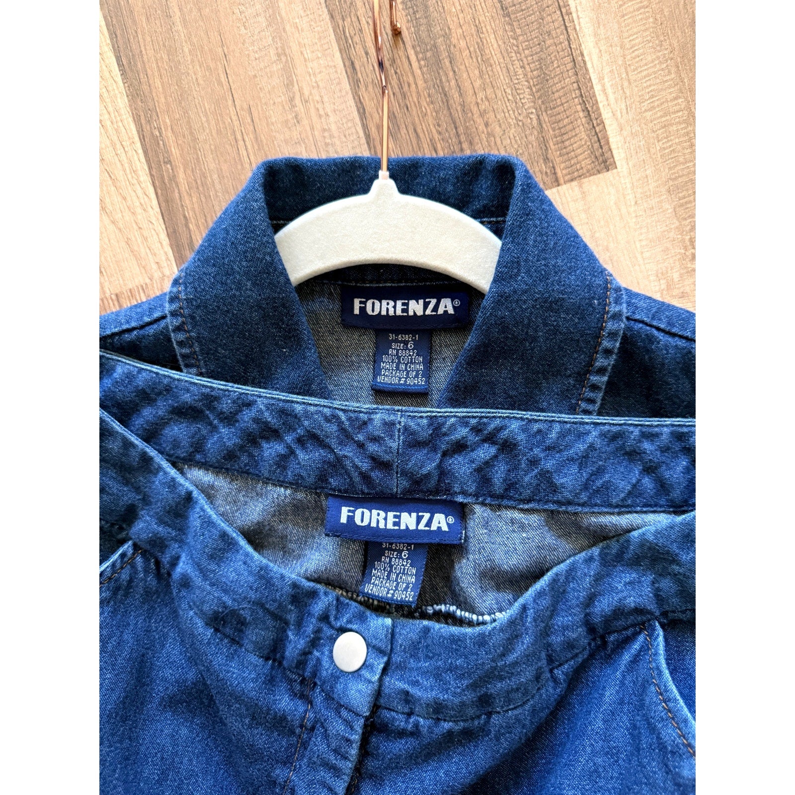 Vintage 80s Forenza Two Piece Denim Pants and Jacket Set