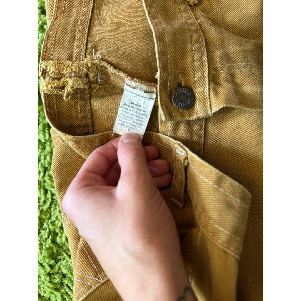 70s Drifter Bootcut Trousers | Distressed Khaki Jeans | 31W