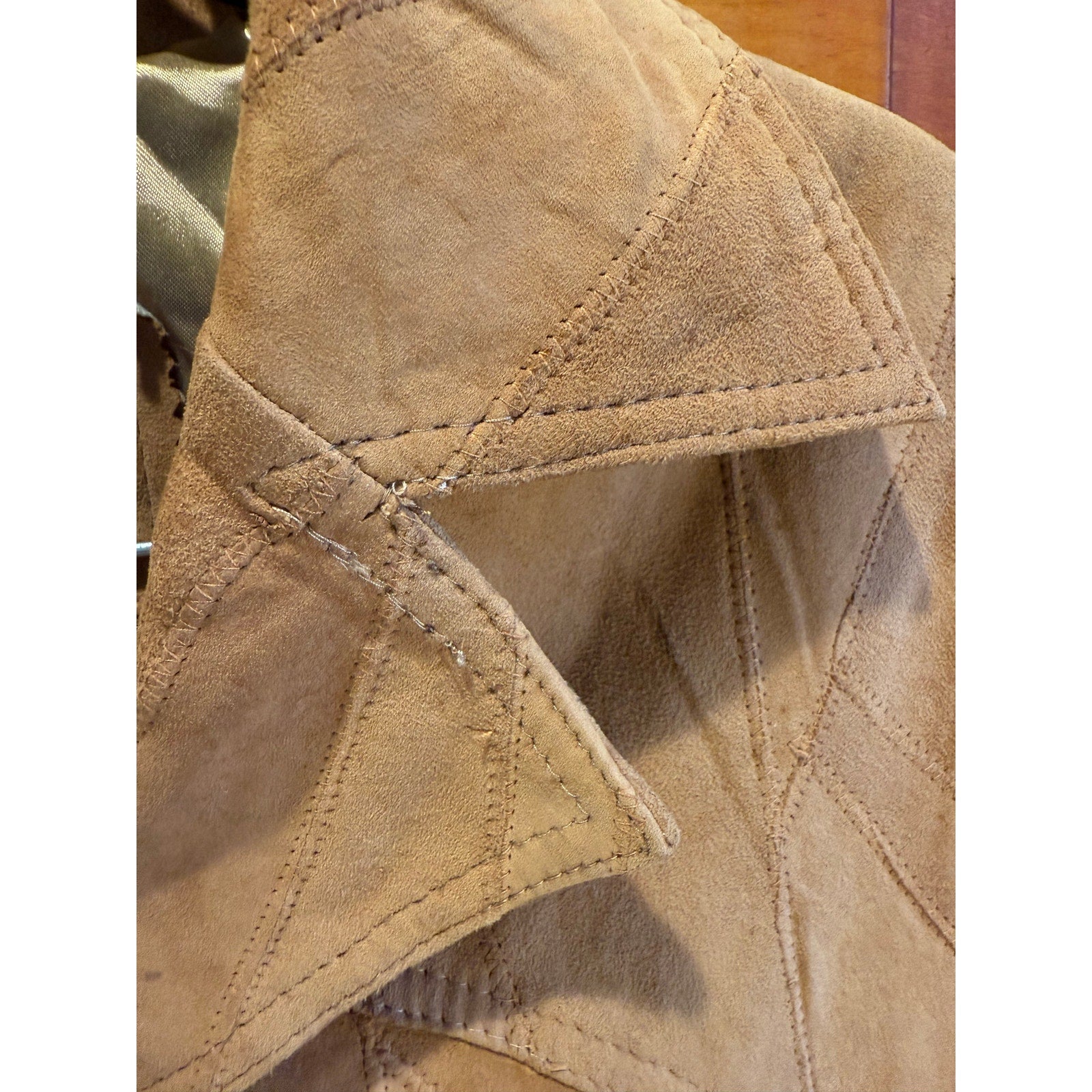 70s Vintage Suede Patchwork Blazer