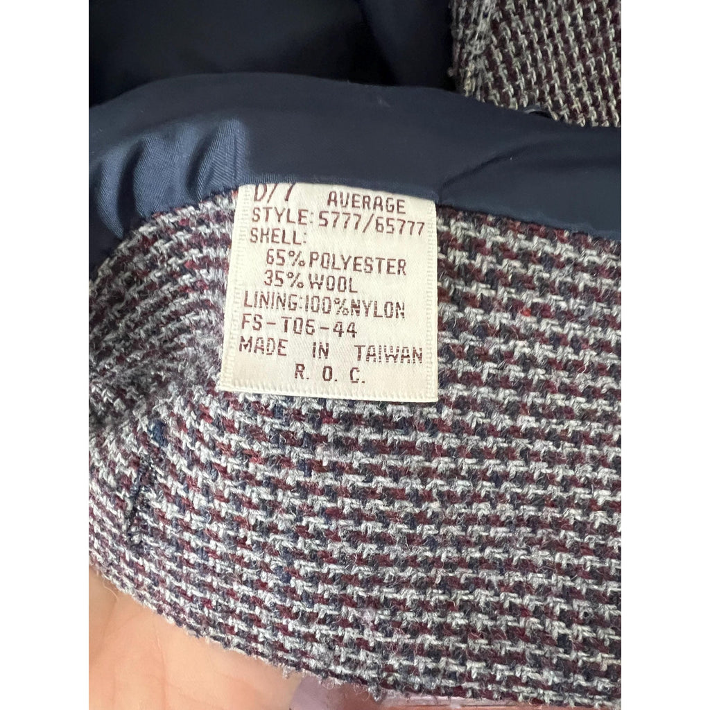 1980s Blue Plaid Blazer Jacket | Sears Roebuck & Co. | Size 14