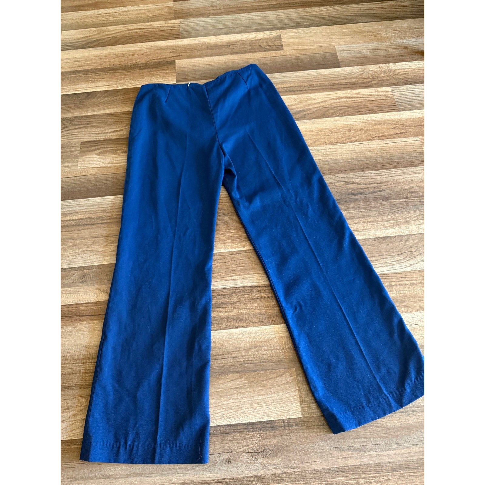 NOS 1970s Patty Woodard Navy Blue Sailor Bell Bottom Pants | Size 30W