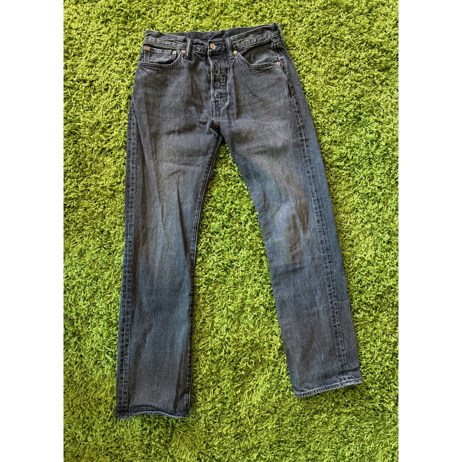 Vintage 501 Button Fly Straight Leg Levi's | Black Stone Wash (RARE) | W31 L32