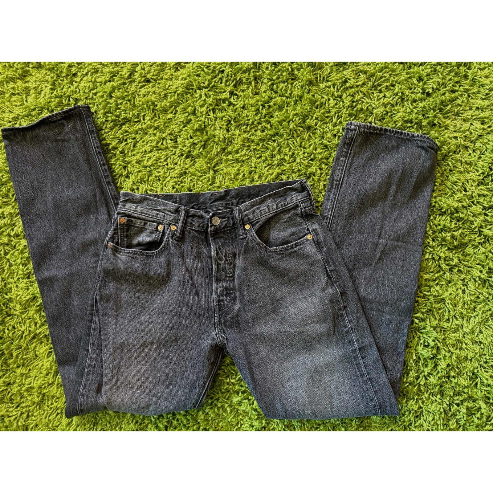 Vintage 501 Button Fly Straight Leg Levi's | Black Stone Wash (RARE) | W31 L32