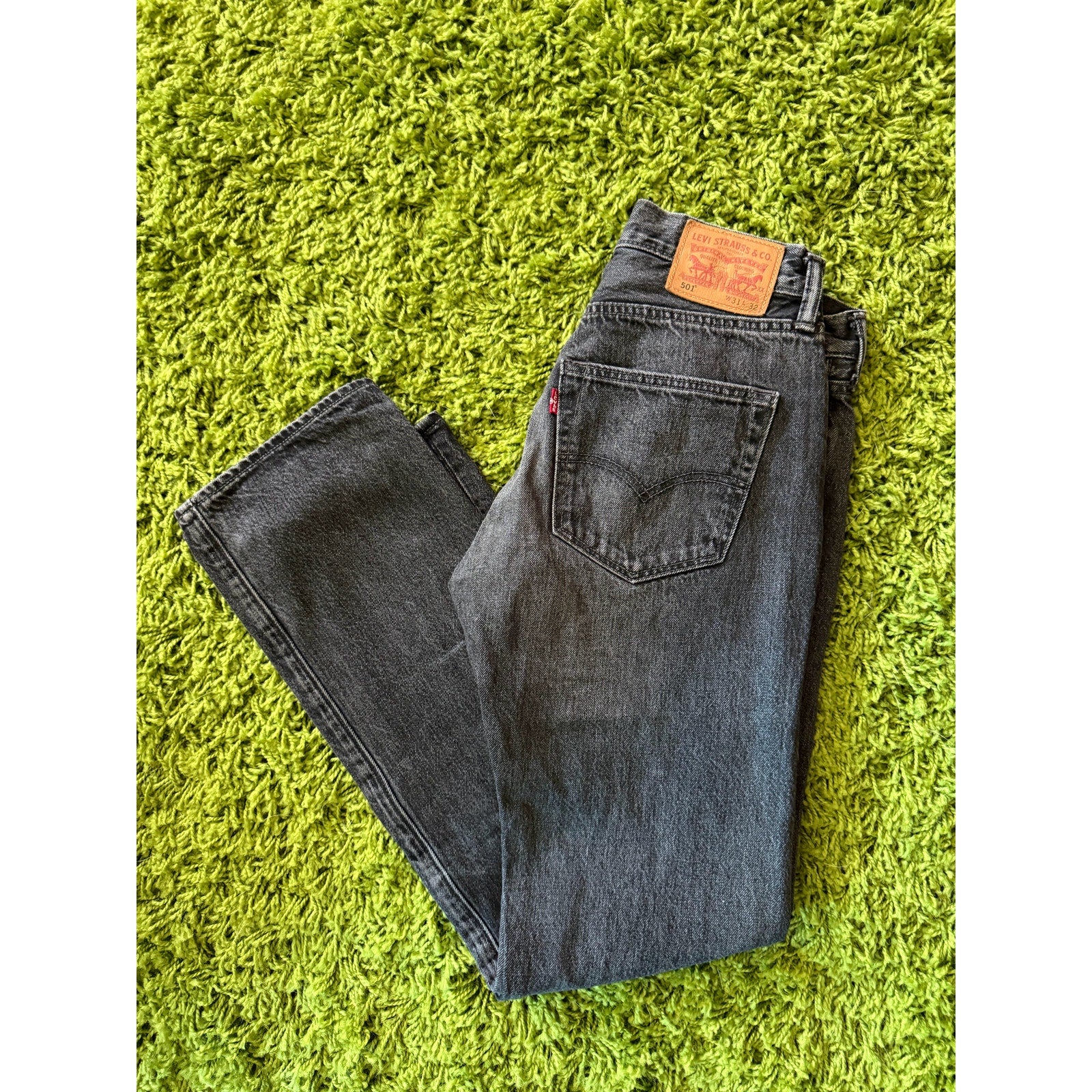 Vintage 501 Button Fly Straight Leg Levi's | Black Stone Wash (RARE) | W31 L32