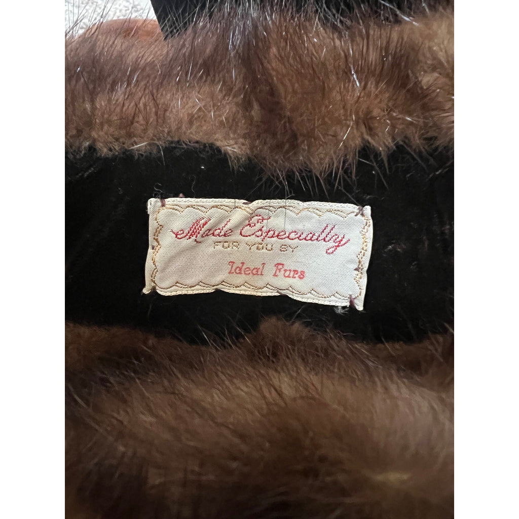 Vintage Brown Mink Collar Stole