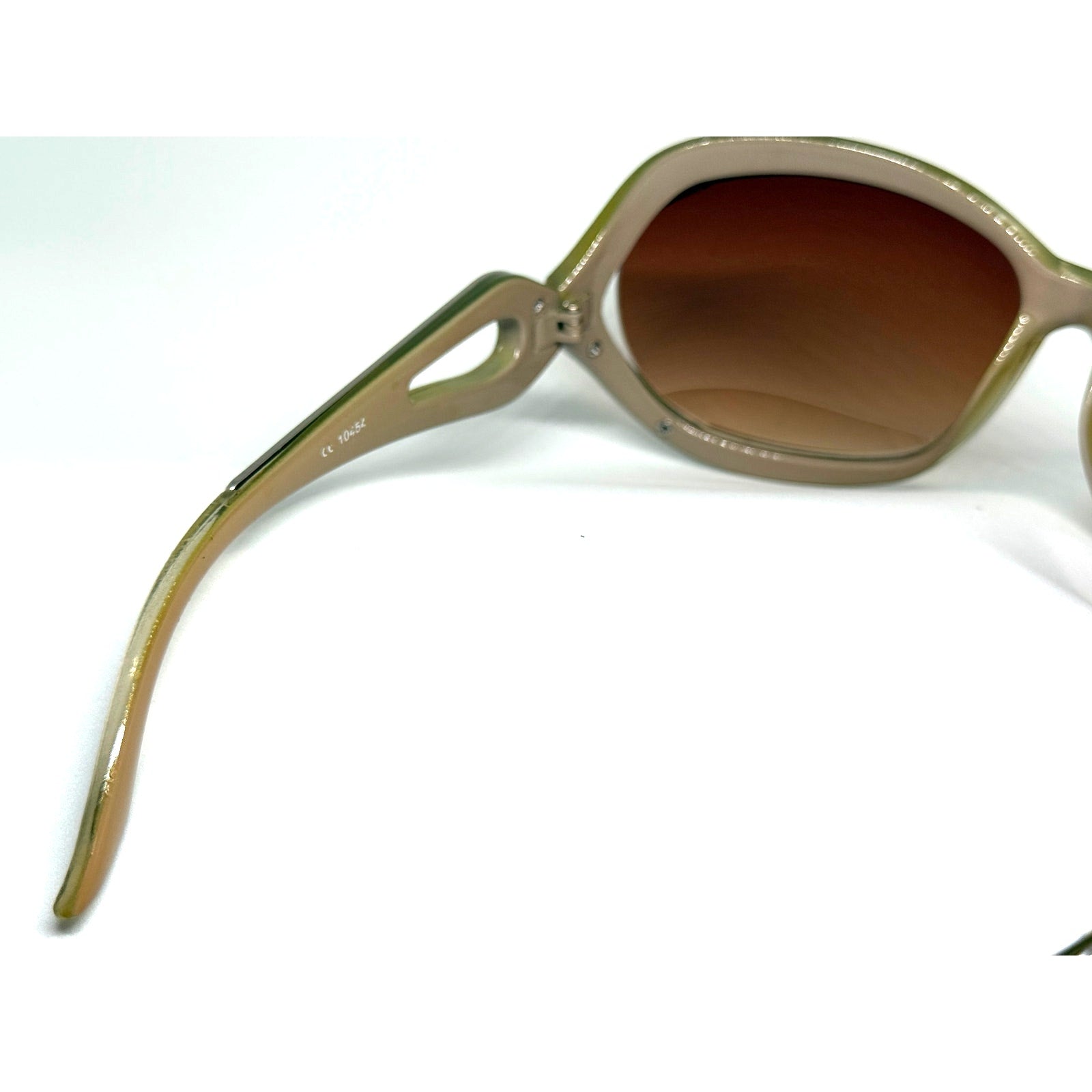 Vintage Oversize Green & Silver Sunglasses