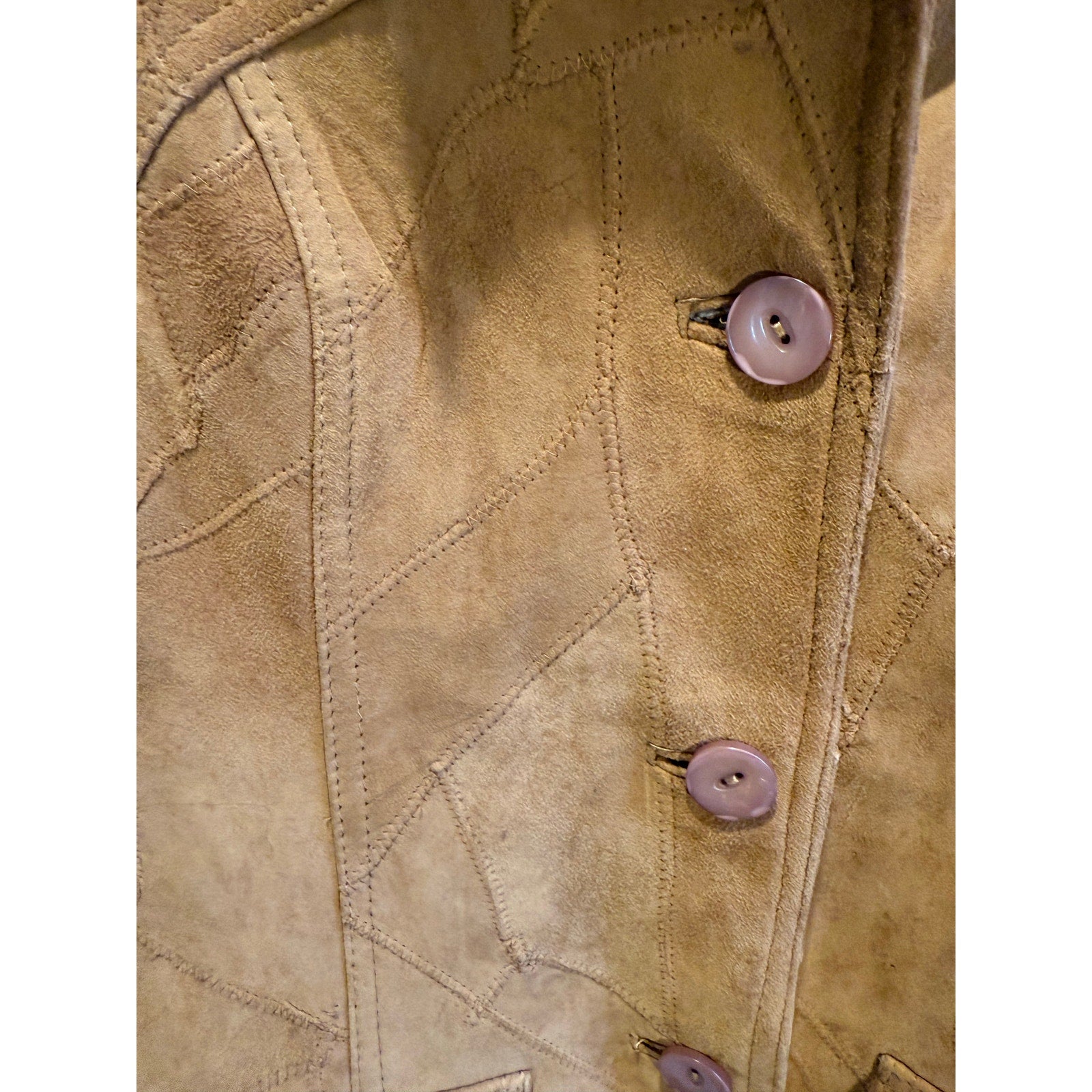 70s Vintage Suede Patchwork Blazer