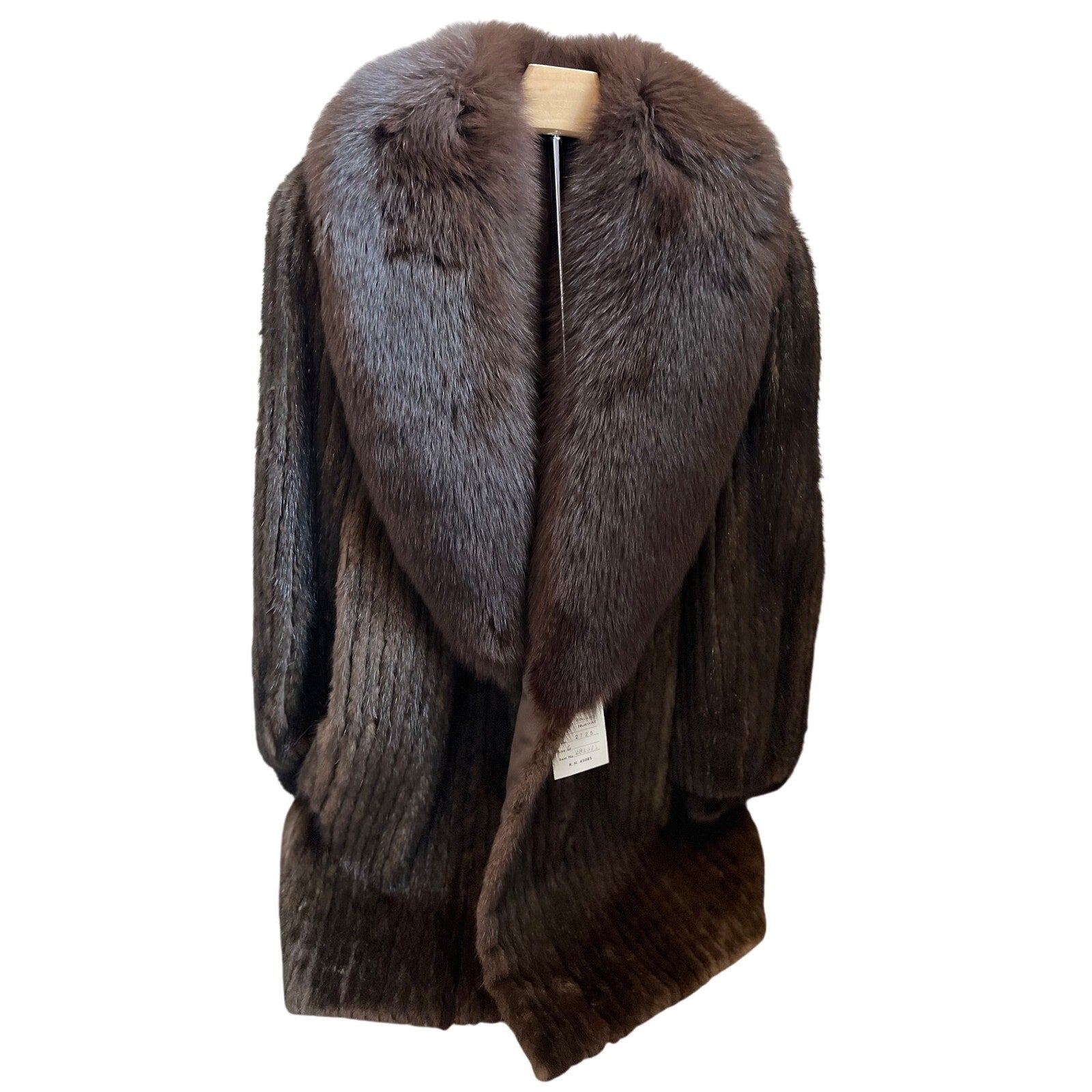 1960s Mink Coat with Fox Trim NWT