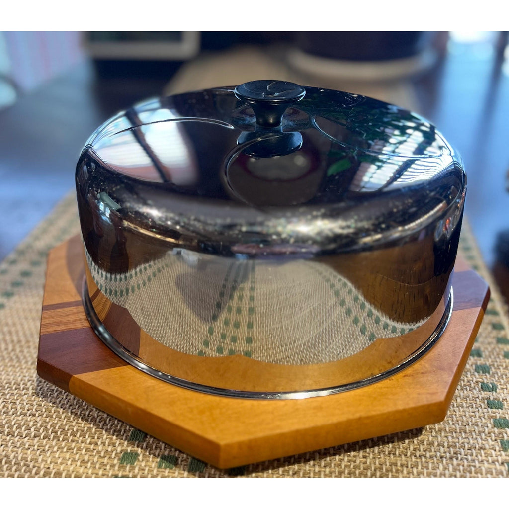 Vintage Mid-Century Chrome Cake Cover