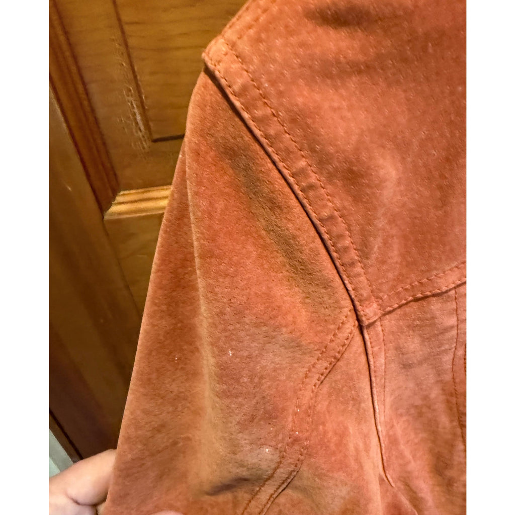 Vintage 90s Wilsons Leather Maxima Suede Sherpa Jacket | Large