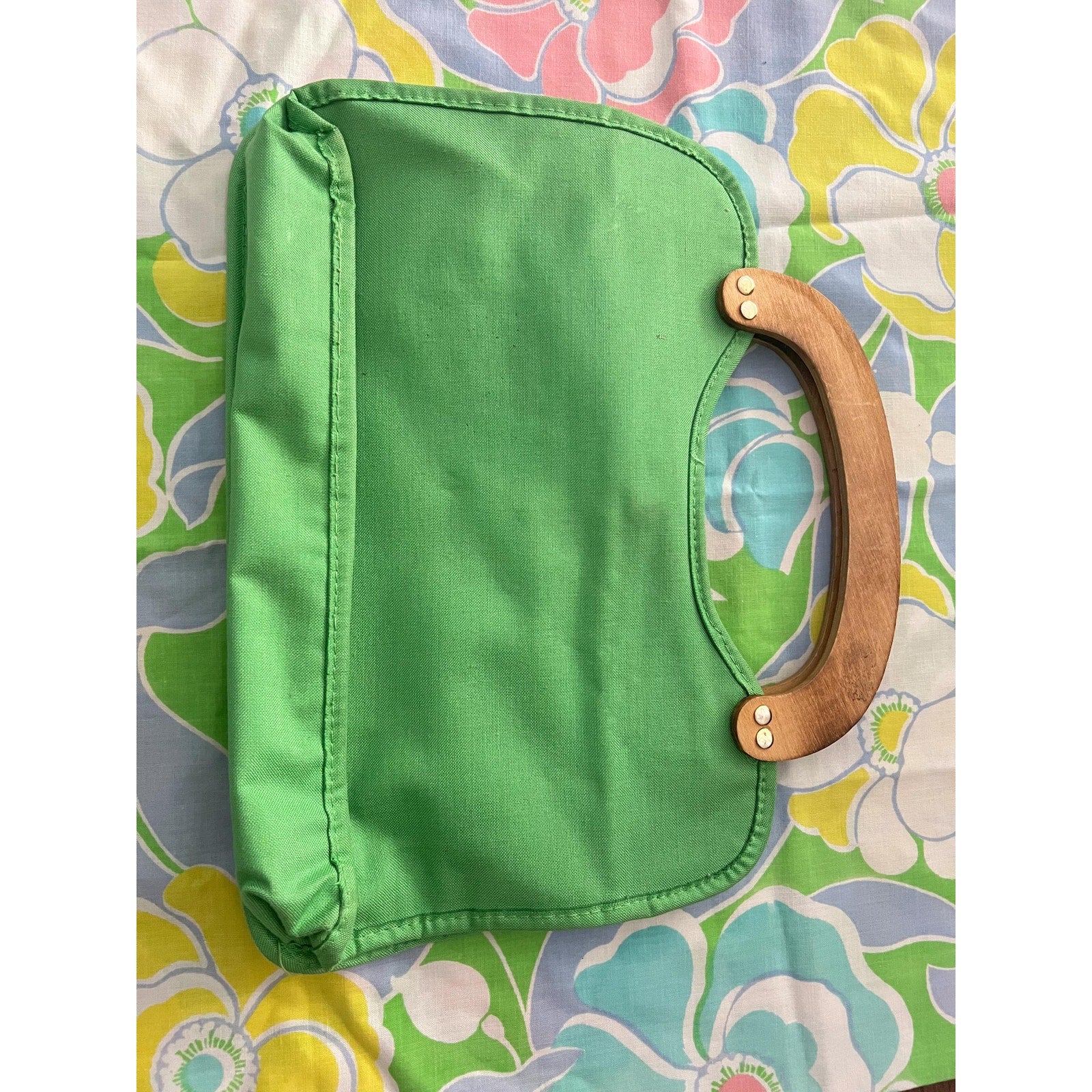 60s/70s Mod Lime Green Bermuda Handbag