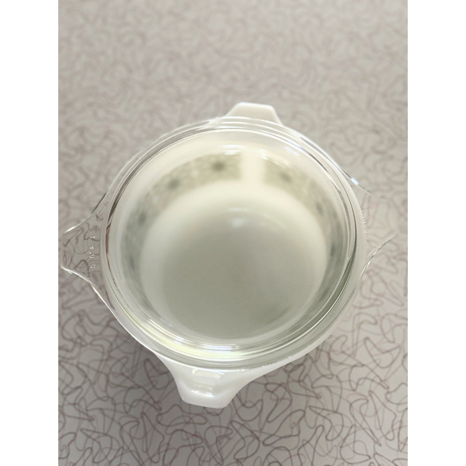 Vintage PYREX 1 QT Baking / Casserole Dish with Lid #473 Autumn Floral Verde