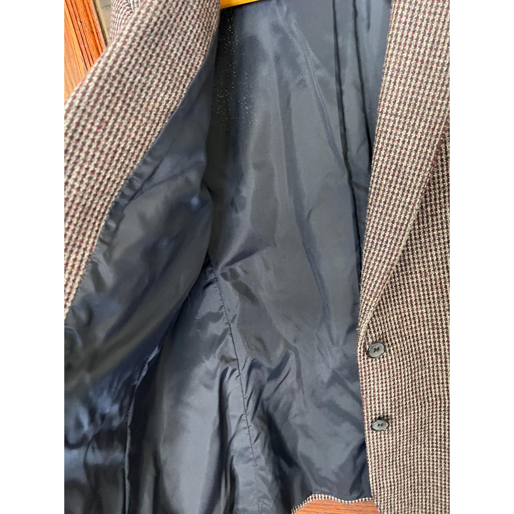 1980s Blue Plaid Blazer Jacket | Sears Roebuck & Co. | Size 14