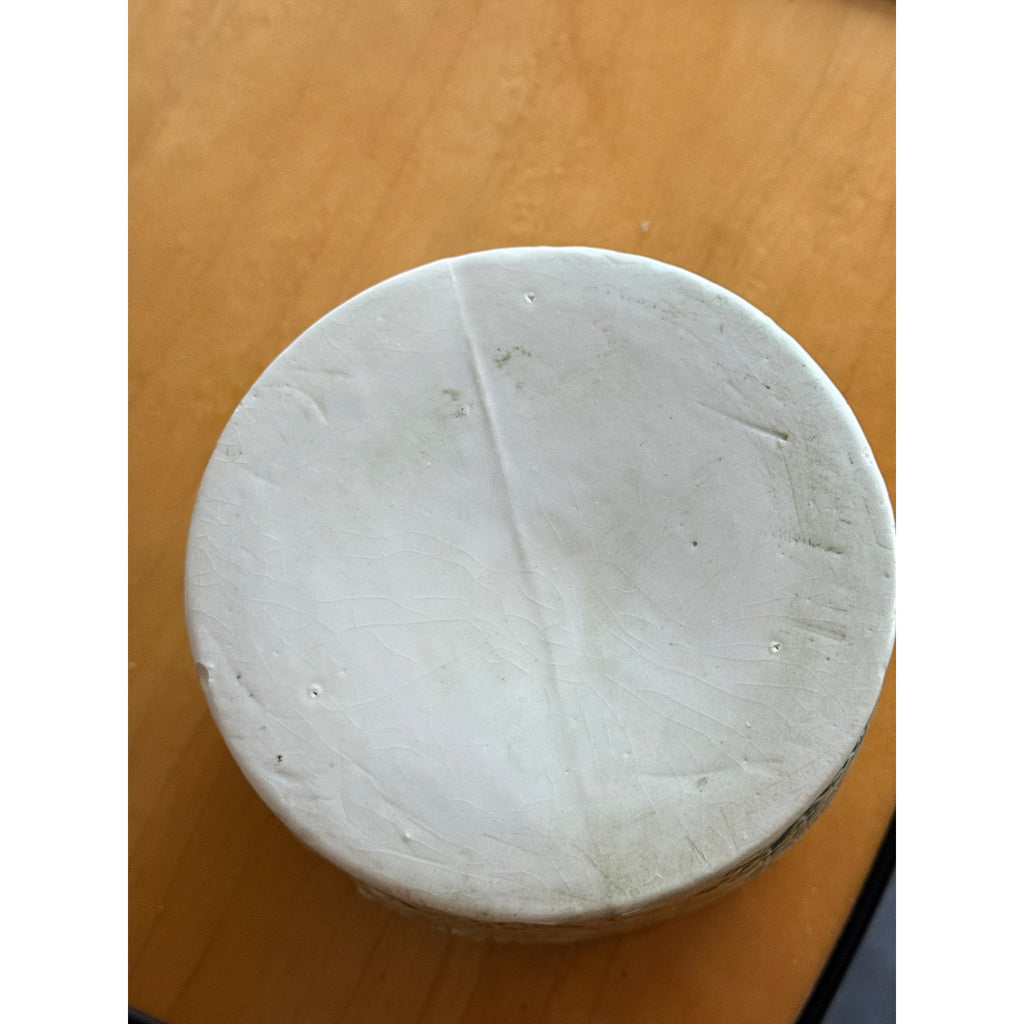 1975 Duncan Ceramic Green Embossed Jungle Animal Planter Pot