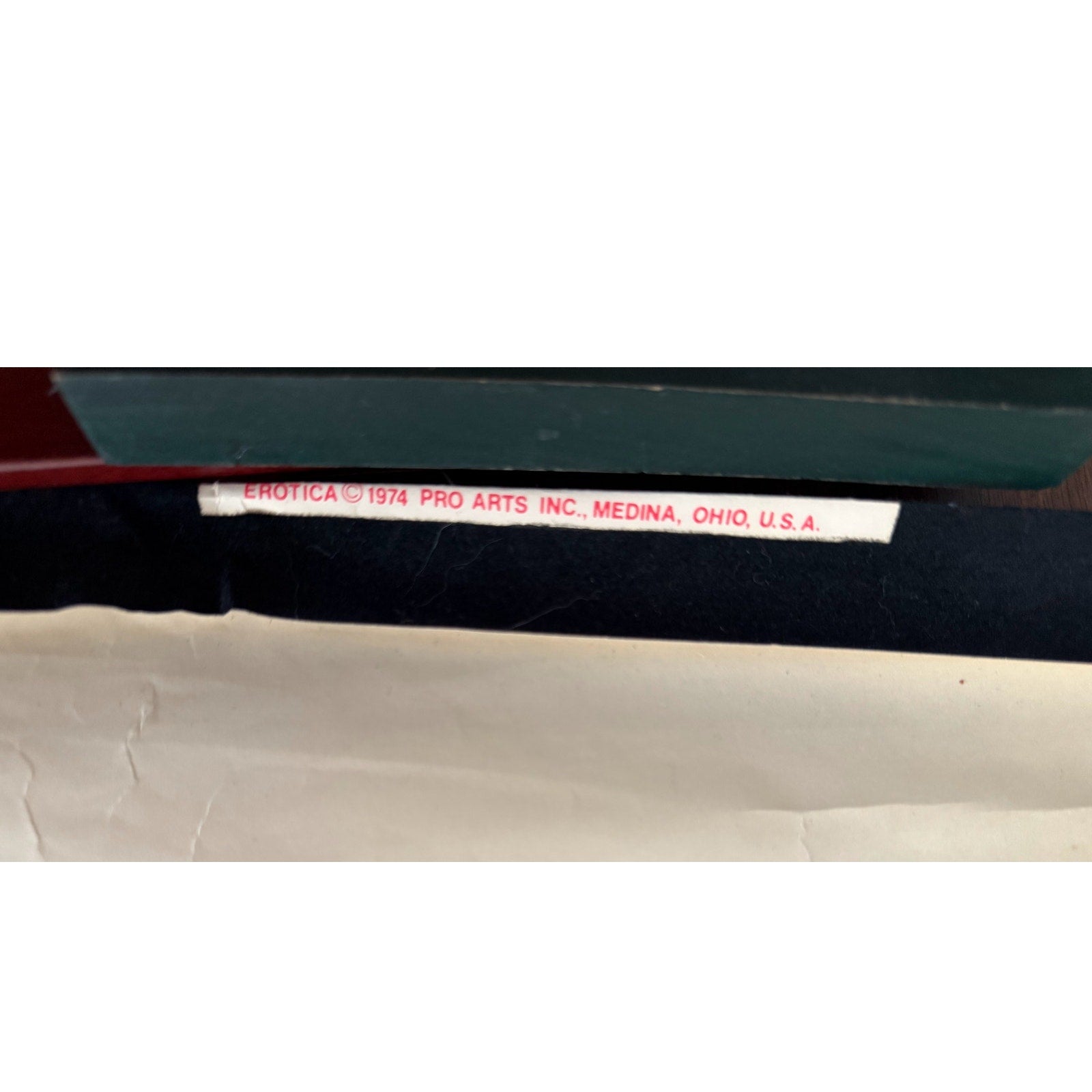 Original 1974 Pro Arts Erotica Blacklight Velvet Poster | Peace Lovers | 20" x 27"