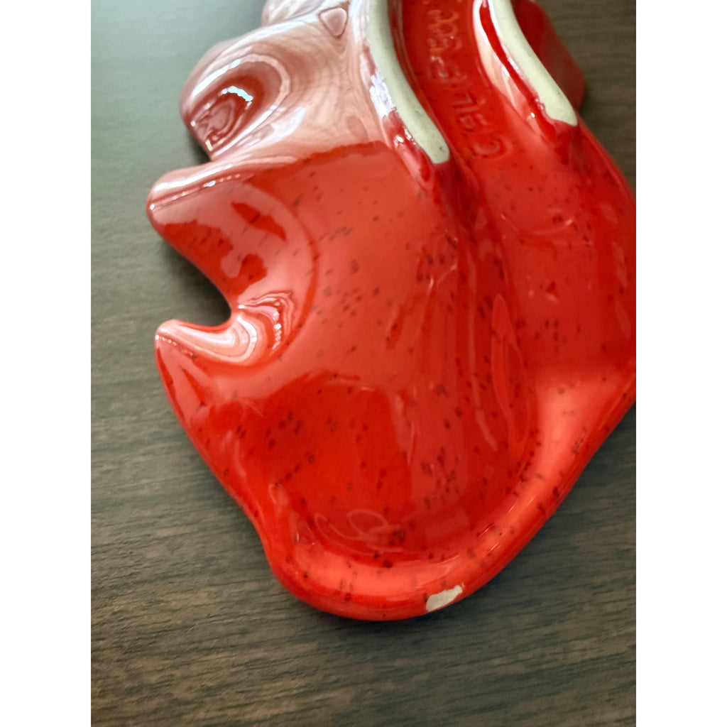 Vintage California Pottery Autumn Leaves Ceramic Snack Tray Set of 4