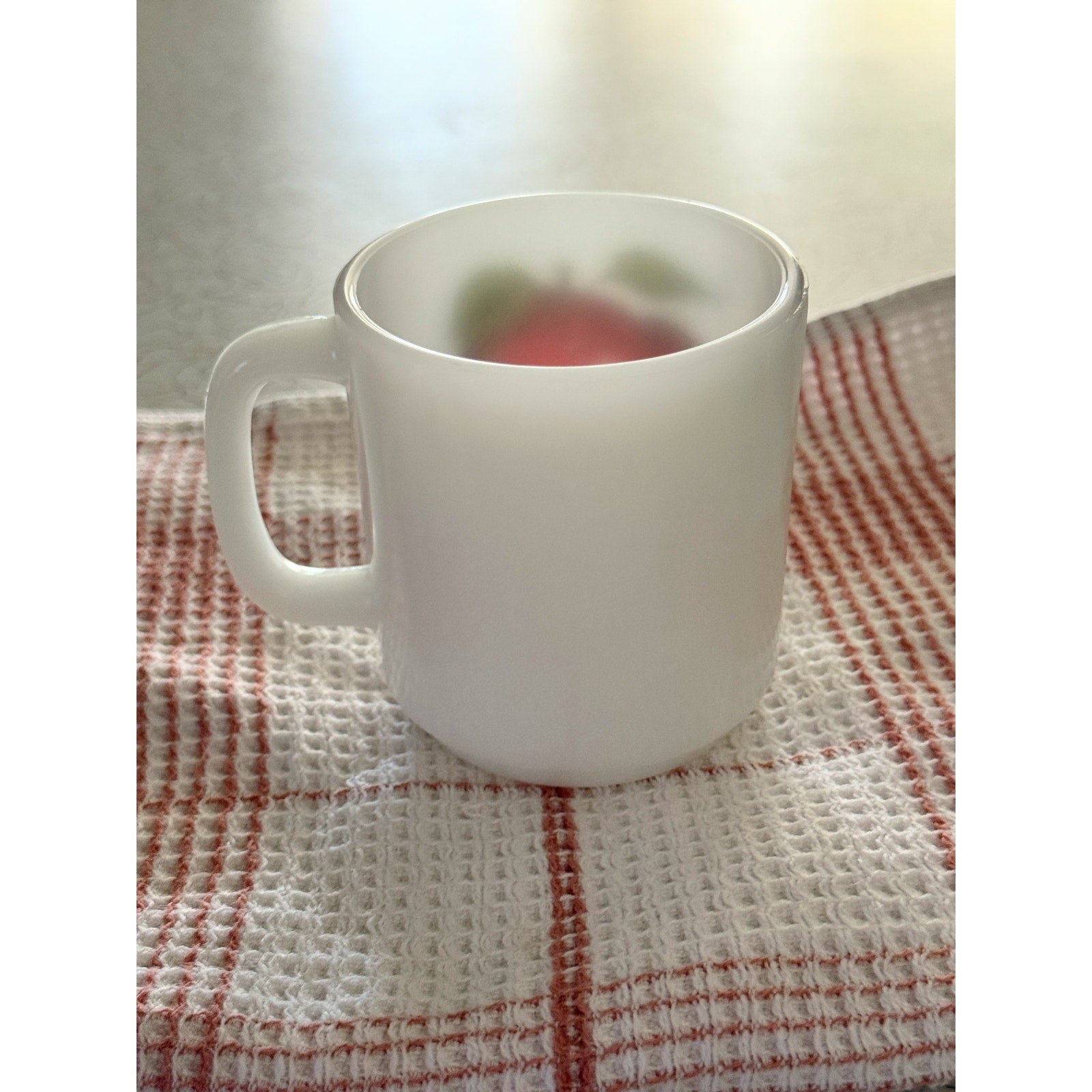 MCM Glasbake Apple Mug | Milk Glass