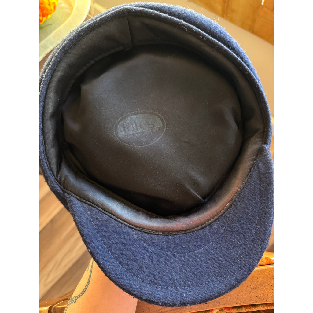 Vintage Totes Navy Blue Wool Fisherman / Pageboy Hat | XL