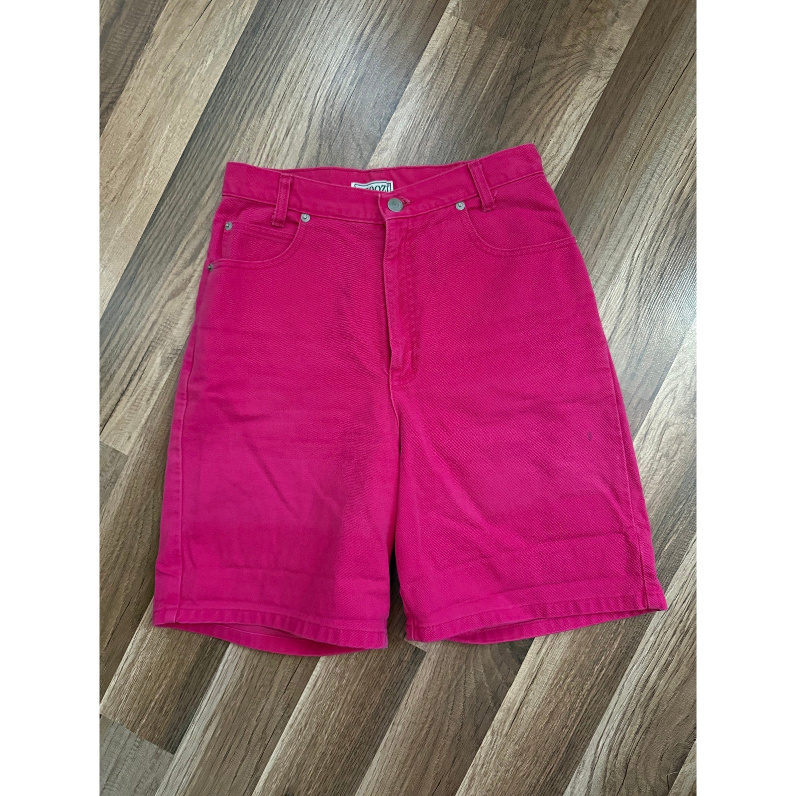 80s Skoozi Hot Pink Bermuda Denim Shorts | Size S - 26" Waist