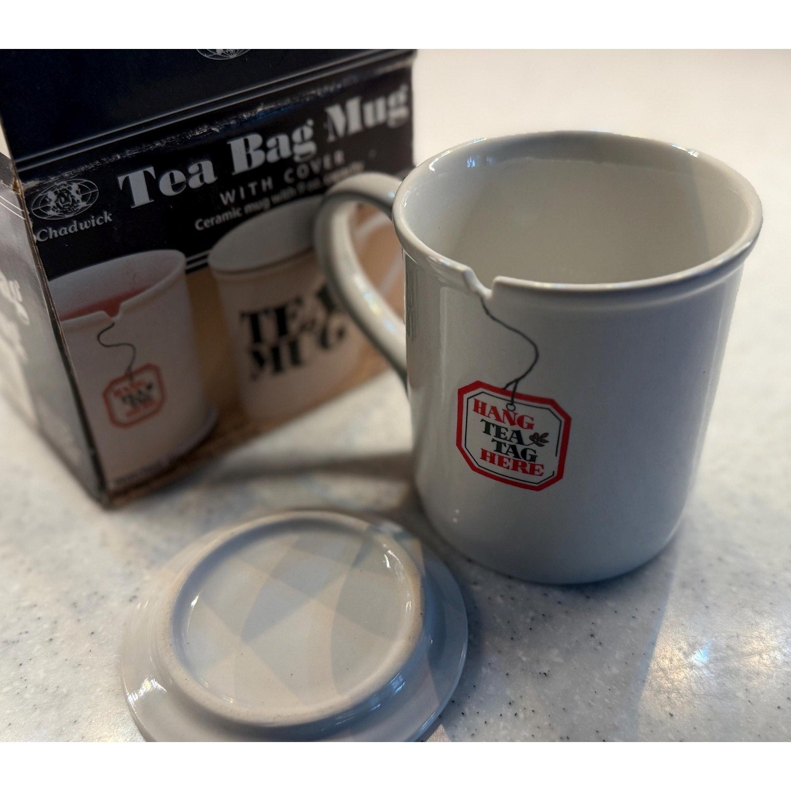 RARE 70s Chadwick Tea Bag Mug with Cover