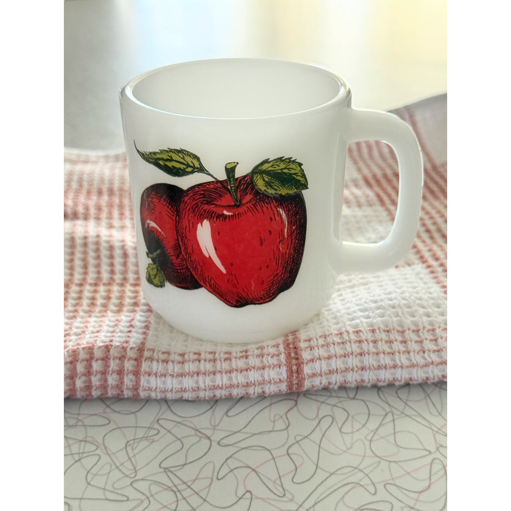 MCM Glasbake Apple Mug | Milk Glass