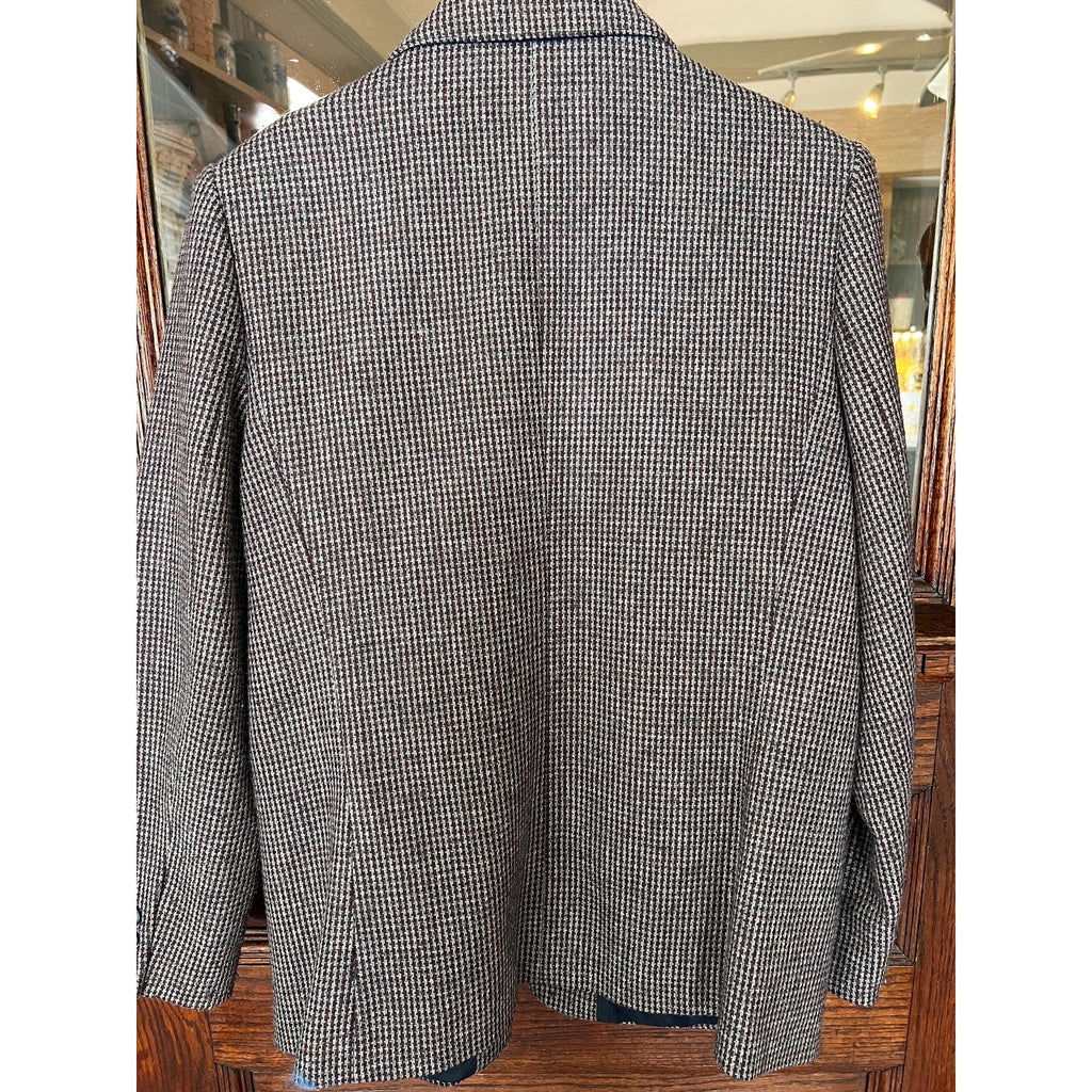 1980s Blue Plaid Blazer Jacket | Sears Roebuck & Co. | Size 14