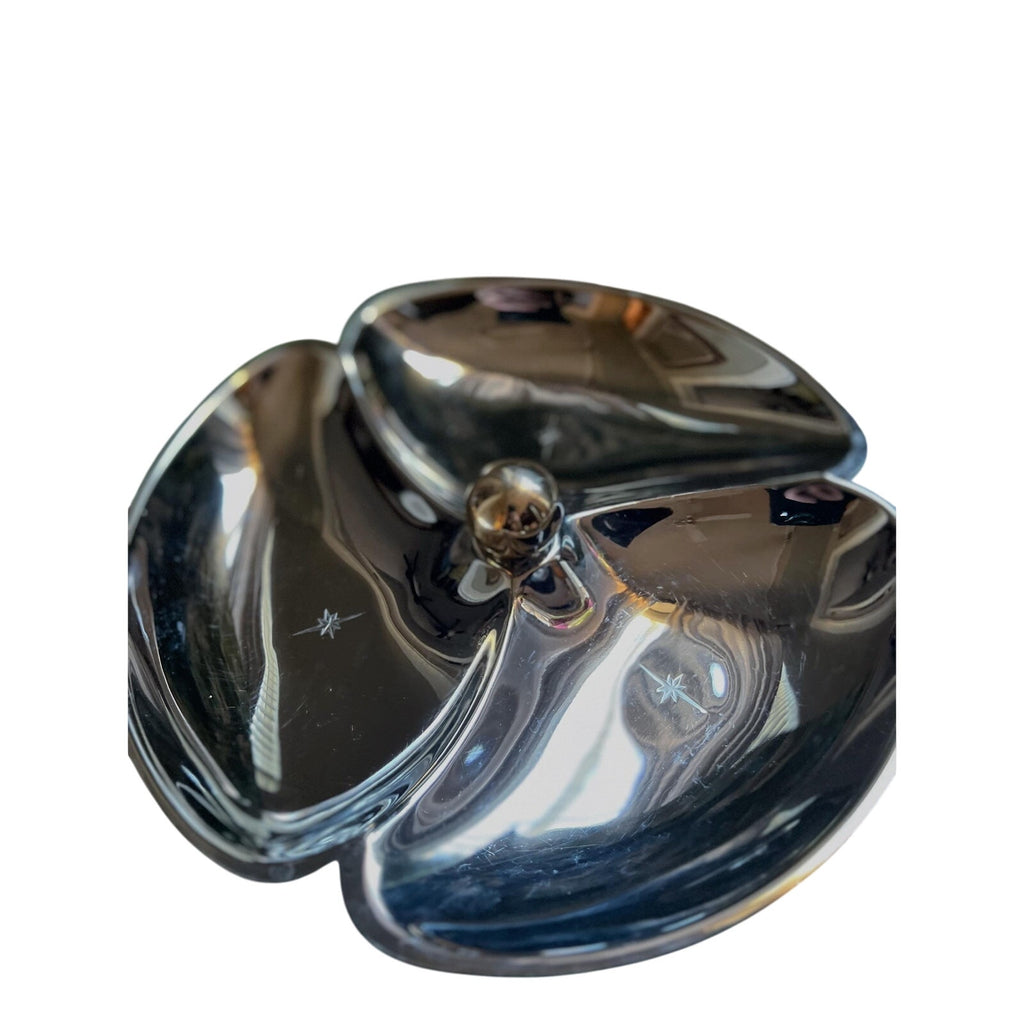 MCM Atomic Etched Serving Platter - Chrome