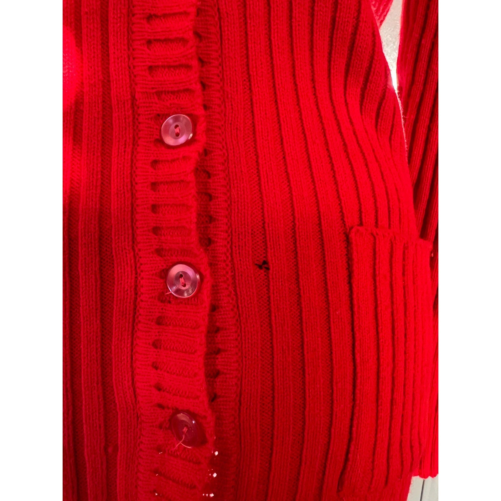 1970s Exclusive Designs by DonnKenny Ribbed Button Up Cardigan - Size S/M