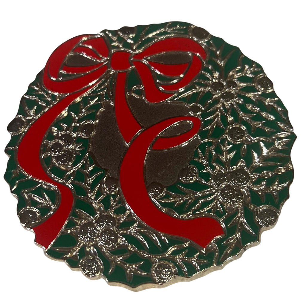1980s Wm. A. Rogers for Oneita Holly Wreath Coasters (set of 6)