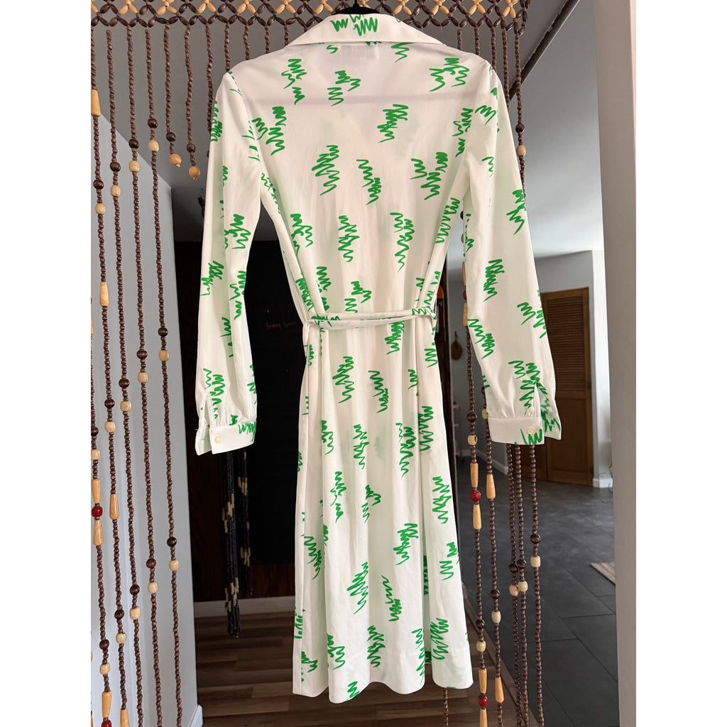 1970s Button Down Belted Shirt Dress | Wilroy Traveller | Size S/M