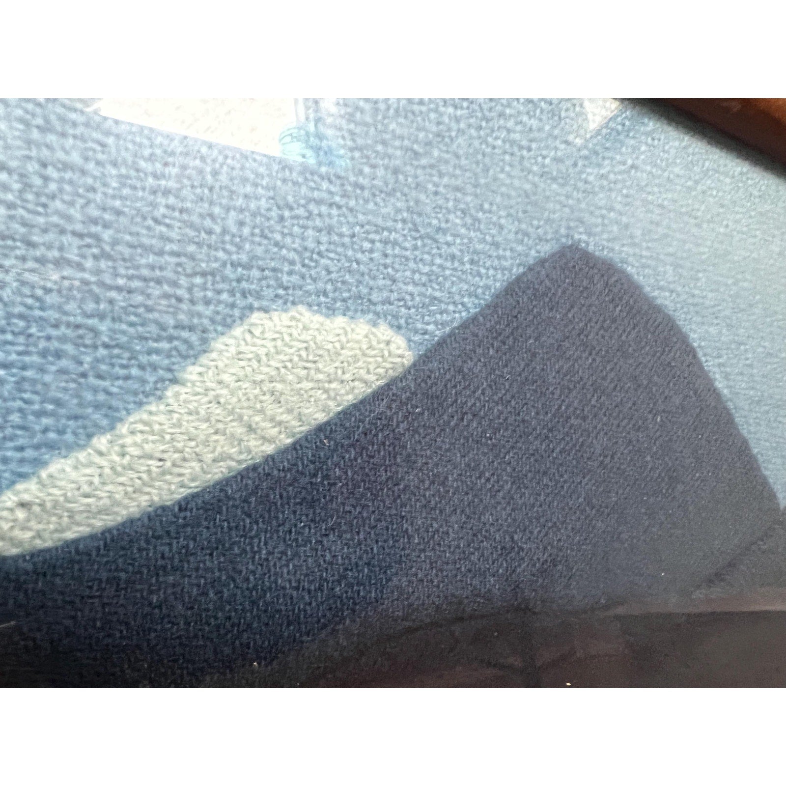 Vintage Framed Winter Landscape Collage Handwoven Textile Art