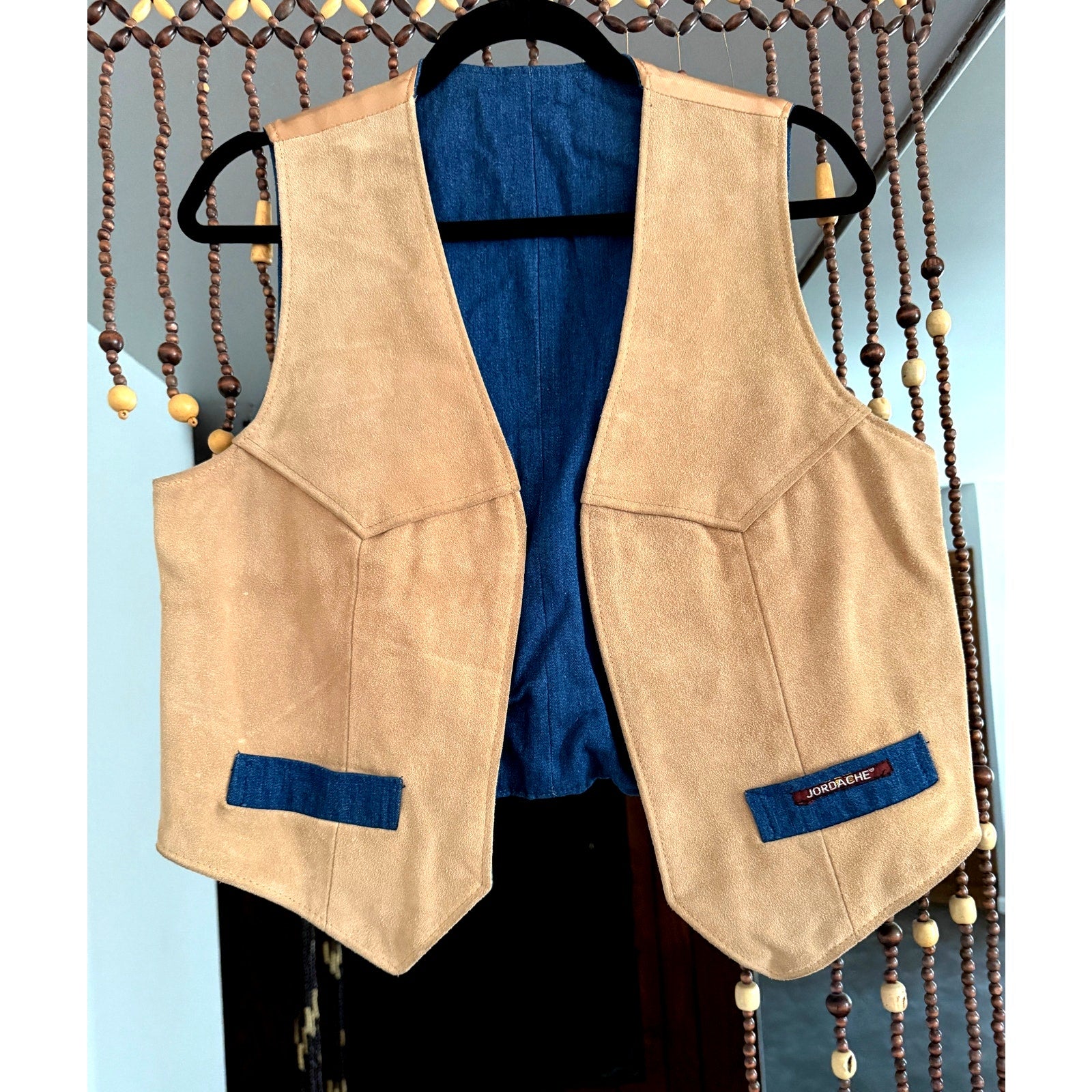 1970s/1980s Reversible Suede & Denim Jordache Vest | 38" Chest