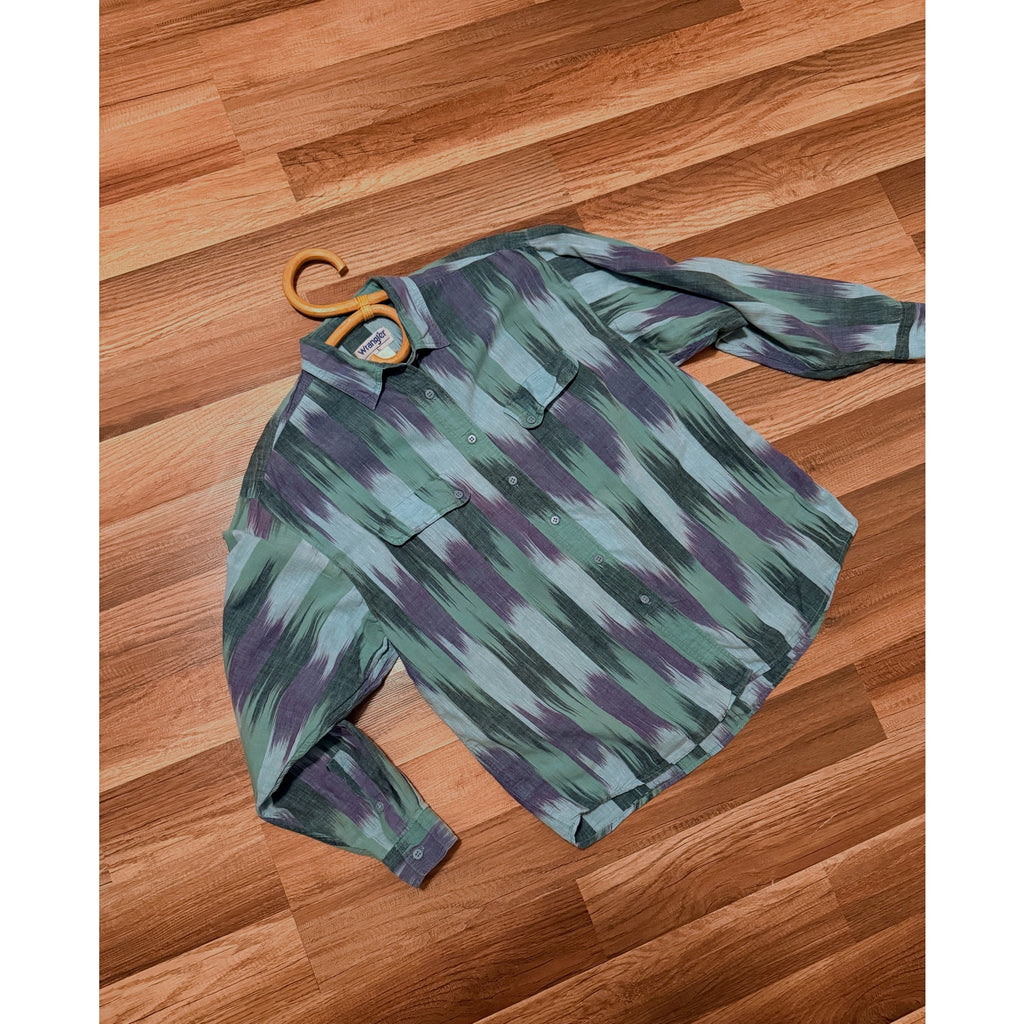 1980s Wrangler Southwestern Abstract Button Up Shirt - Unisex Size M/L