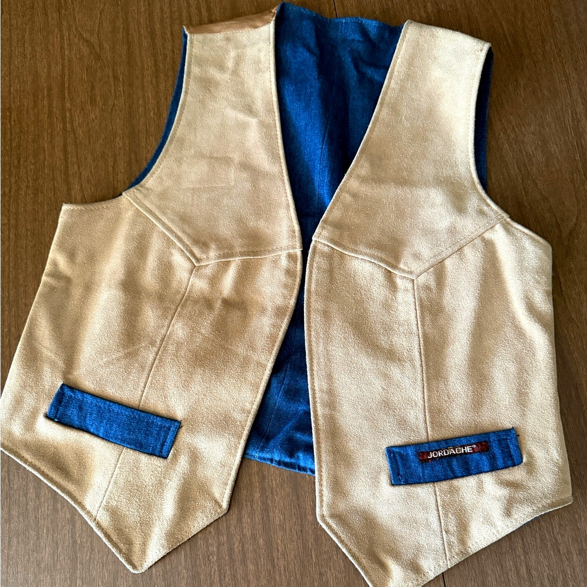 1970s/1980s Reversible Suede & Denim Jordache Vest | 38" Chest
