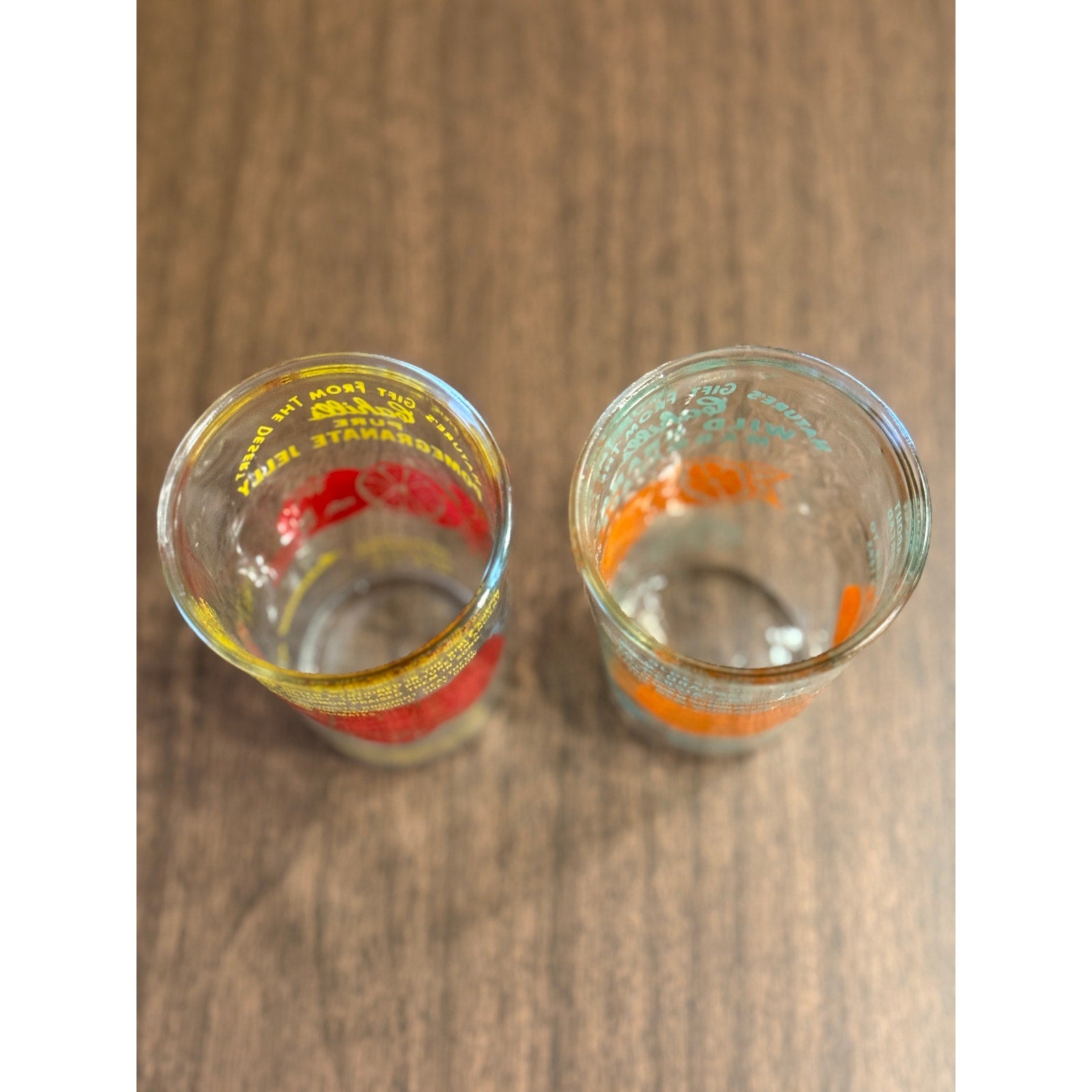 1950s Cahill's Jelly Jar Drinking Glasses (Set of 2) - Marmalade and Pomegranate