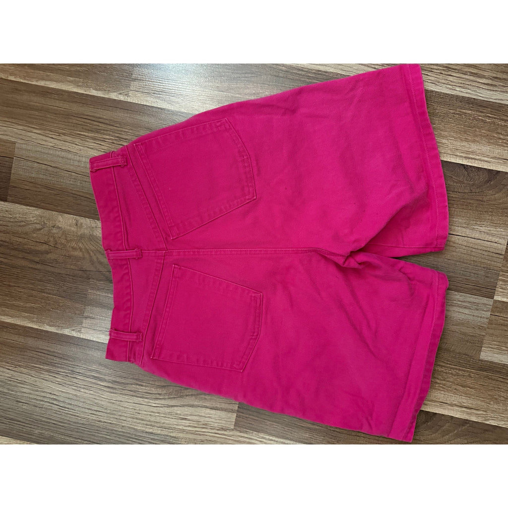 80s Skoozi Hot Pink Bermuda Denim Shorts | Size S - 26" Waist