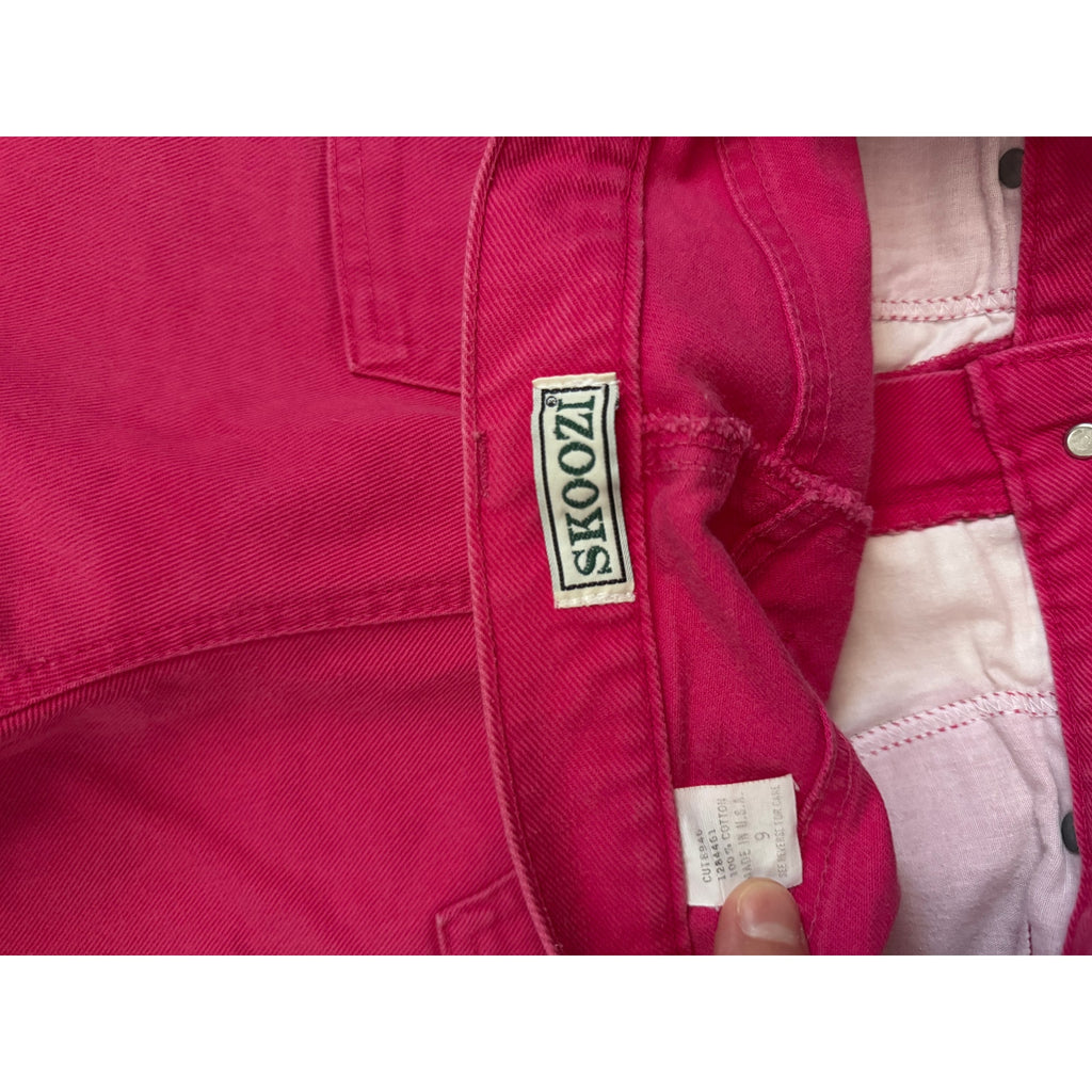 80s Skoozi Hot Pink Bermuda Denim Shorts | Size S - 26" Waist