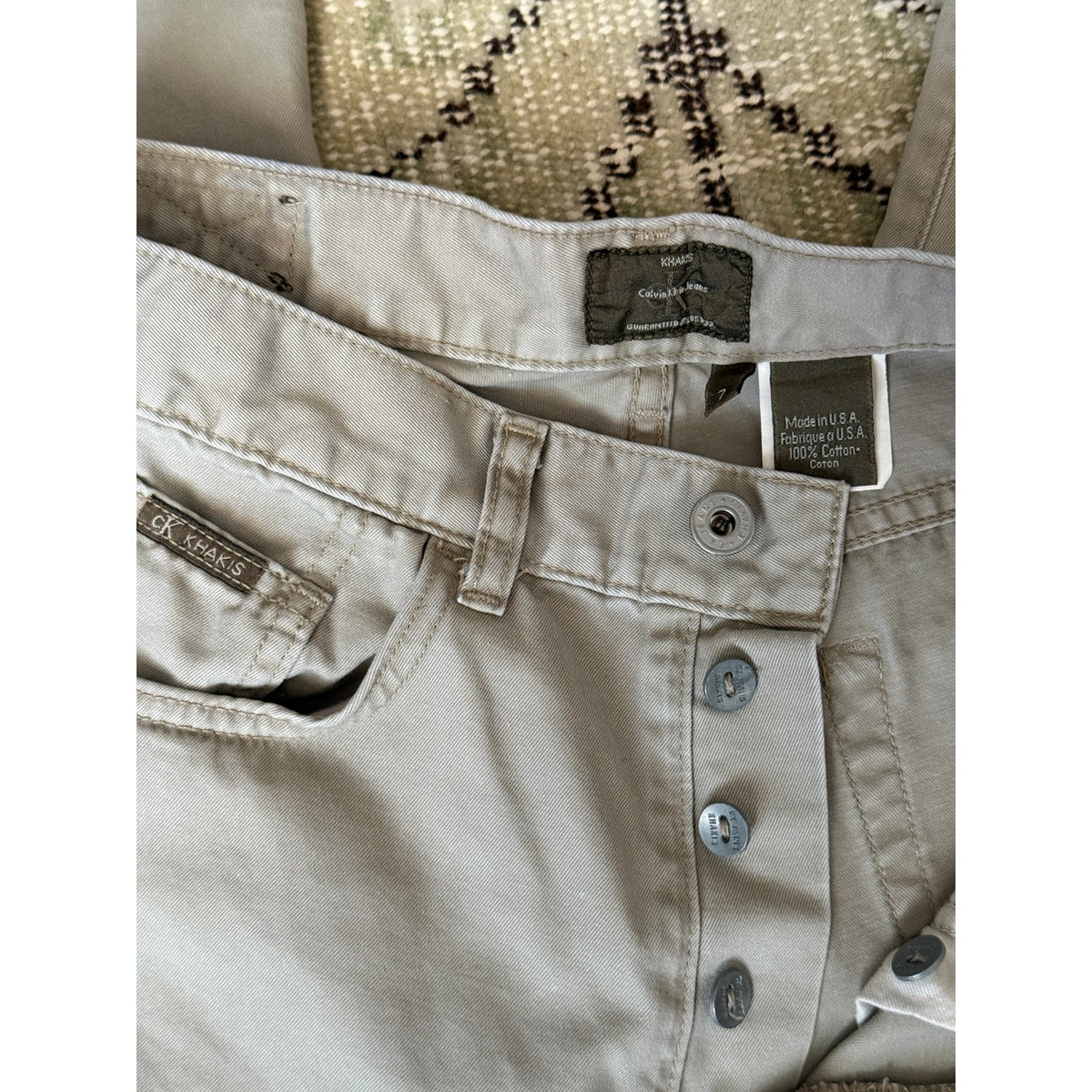 1990s Calvin Klein Khaki Pants | Straight Leg | 28"w