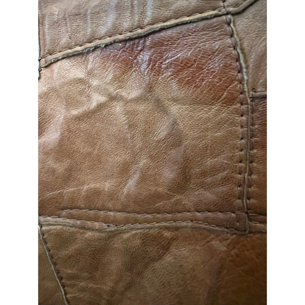 70s Patchwork Leather and Shearling Vest