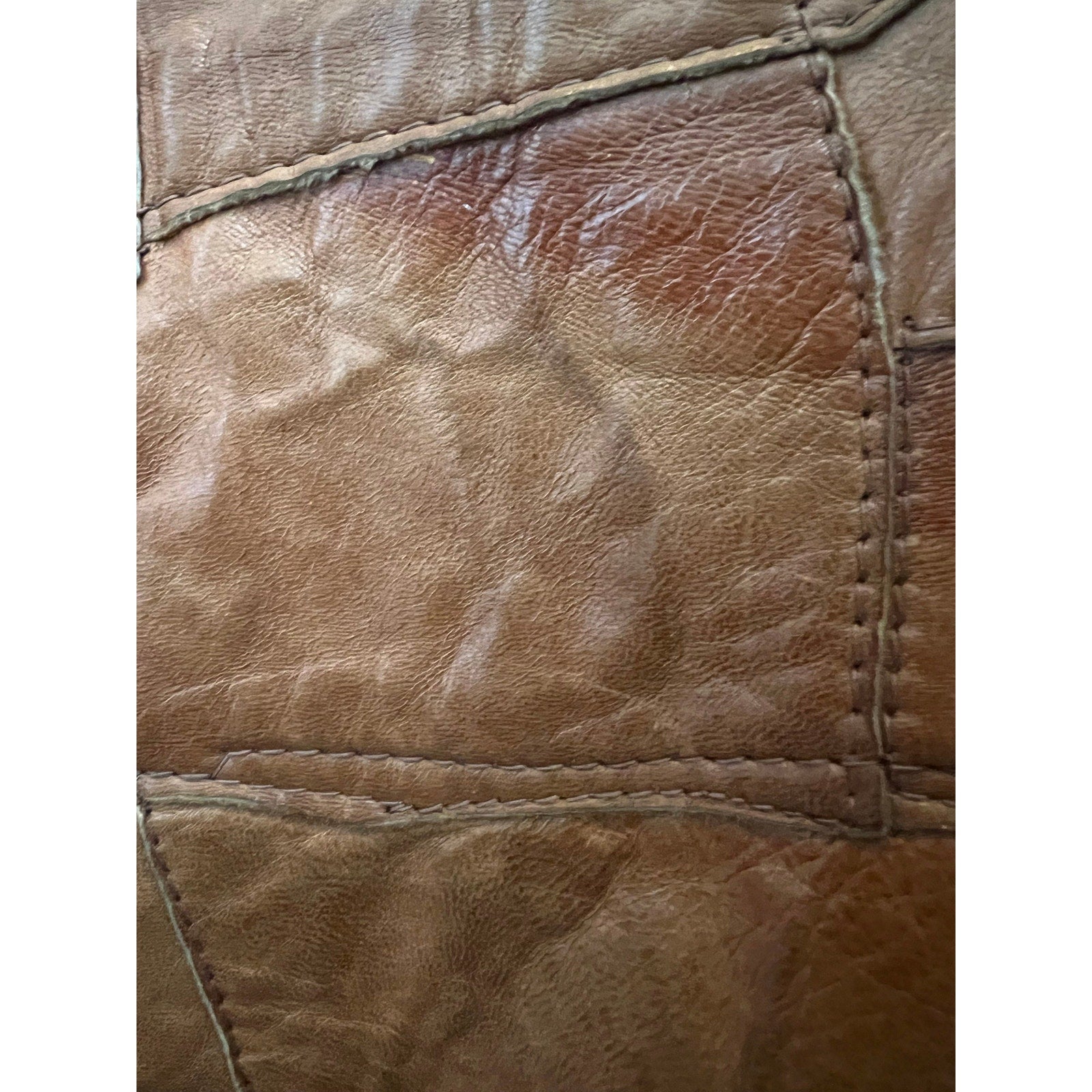 70s Patchwork Leather and Shearling Vest
