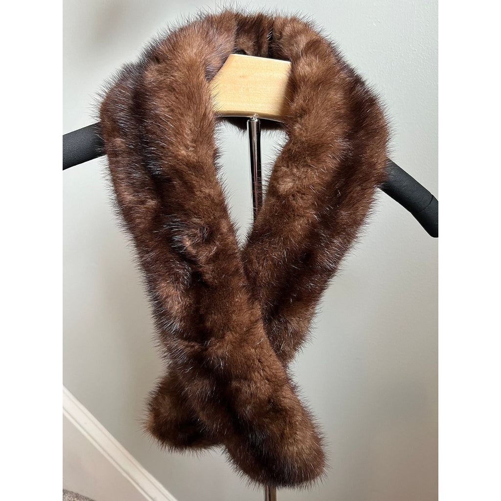 Vintage Brown Mink Collar Stole