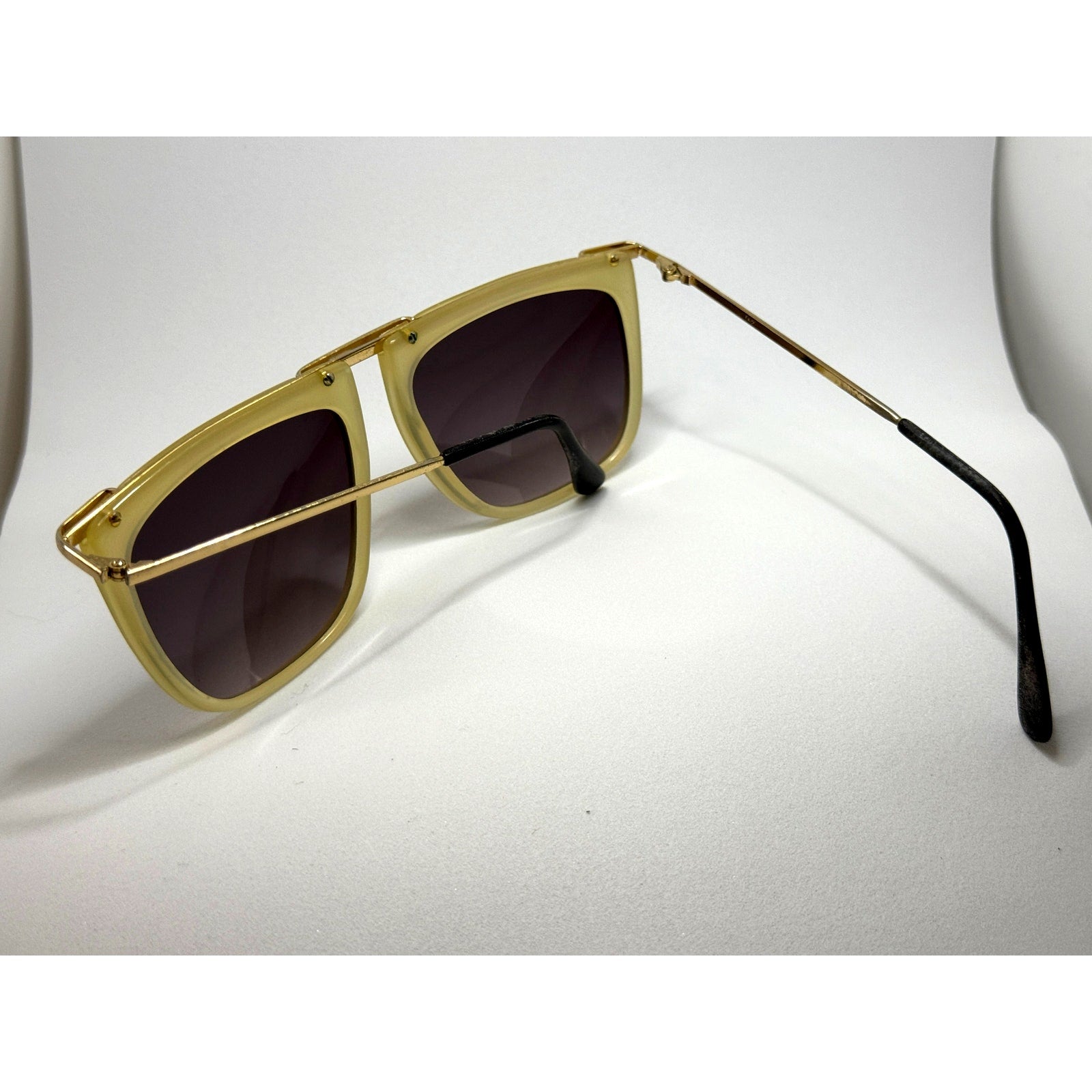 RARE 1980s Logo Paris Creative 02 Abalone Tortoiseshell Brow Line Sunglasses