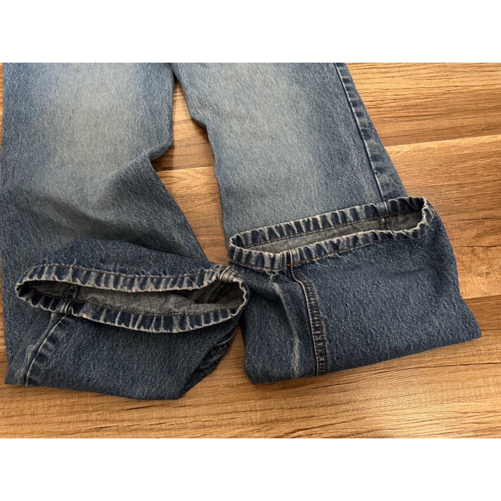 Y2K Tommy Hilfiger Faded Blue Jeans | Low Rise Bootcut Back-Pocketless | 32" Waist