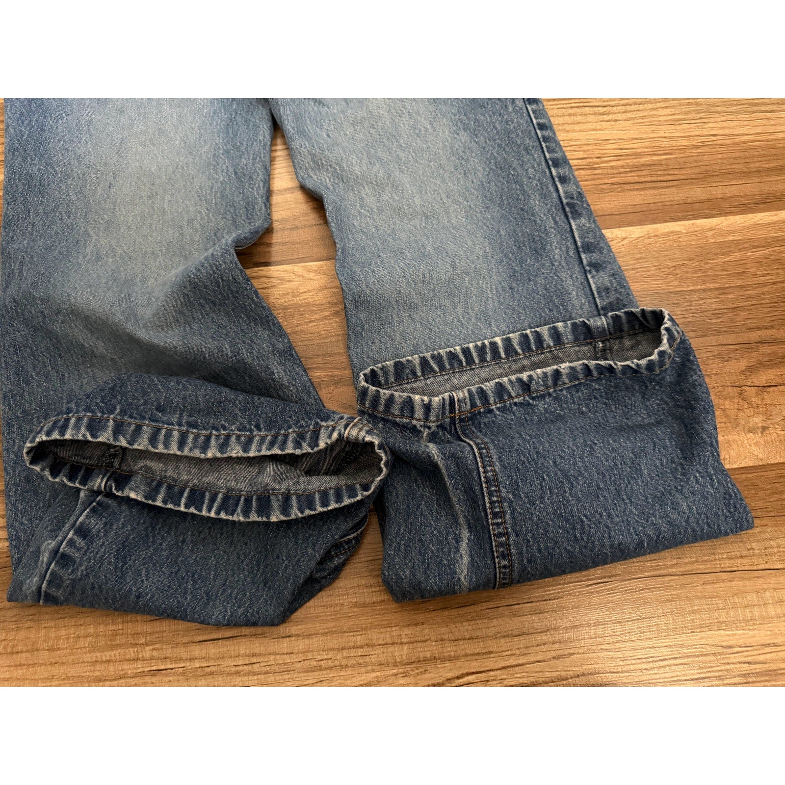 Y2K Tommy Hilfiger Faded Blue Jeans | Low Rise Bootcut Back-Pocketless | 32" Waist