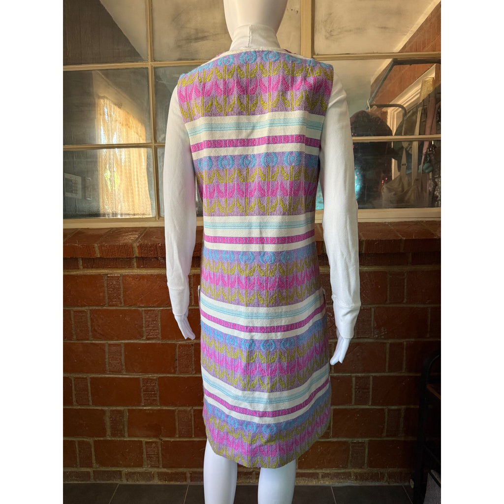 Groovy Vintage 1960s-70s A-Line Tapestry Shift Dress | Size Large